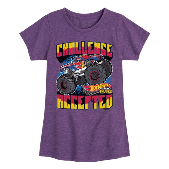 Hot Wheels - Challenge Accepted - Youth Girls Fitted Short Sleeve T-Shirt