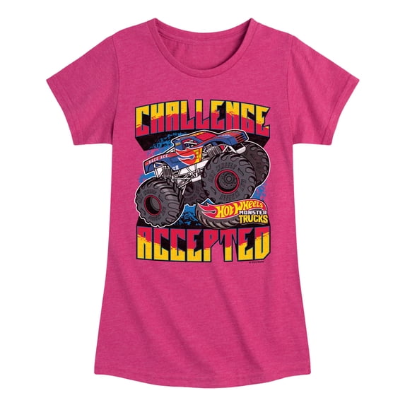 Hot Wheels - Challenge Accepted - Youth Girls Fitted Short Sleeve T-Shirt