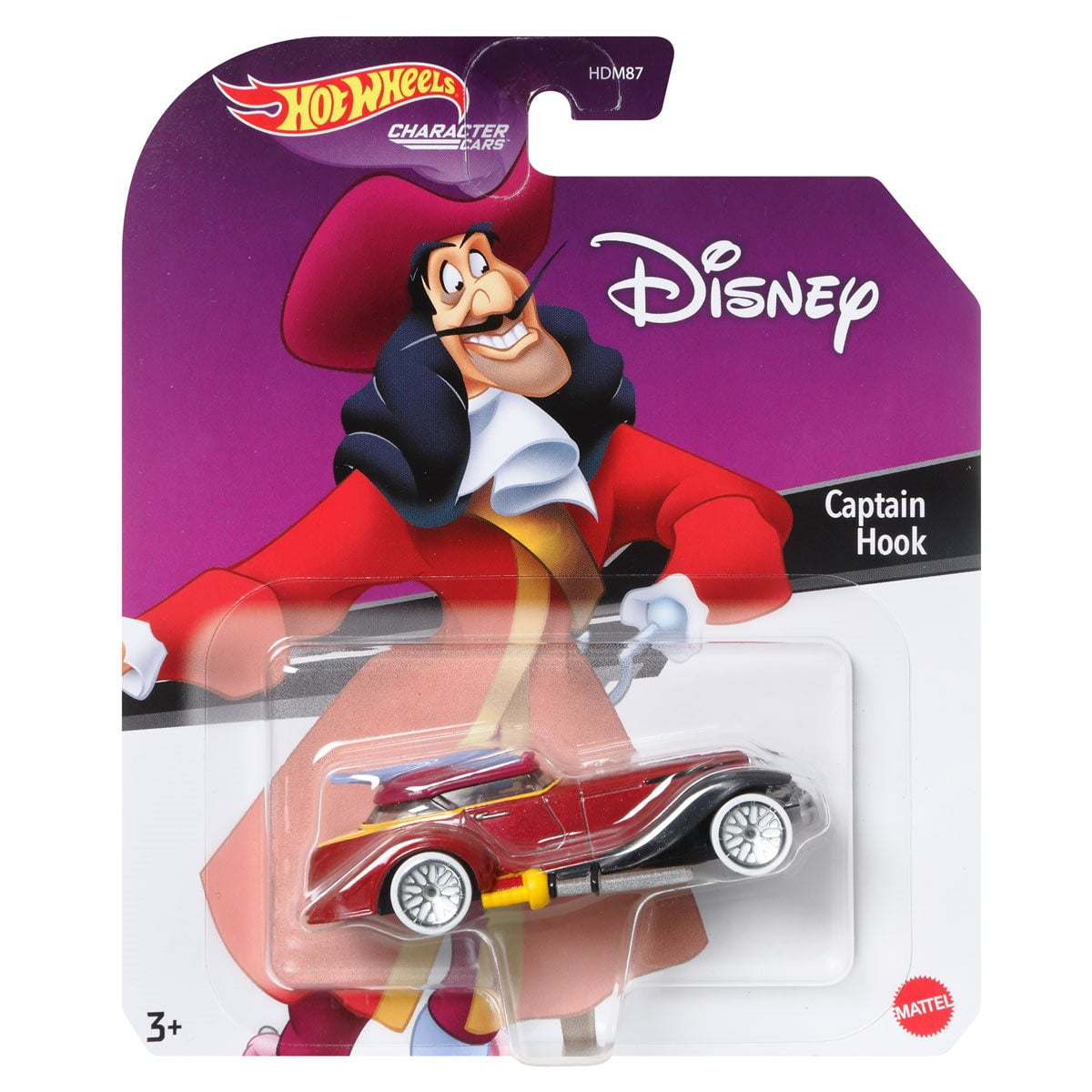 Hot Wheels Character Cars Disney Captain Hook