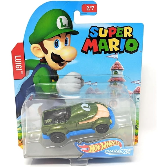 Hot Wheels Character Cars Luigi Diecast Car (2021)
