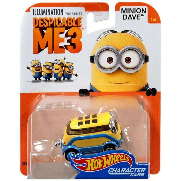 Hot Wheels Character Cars Minion Dave Diecast Vehicle
