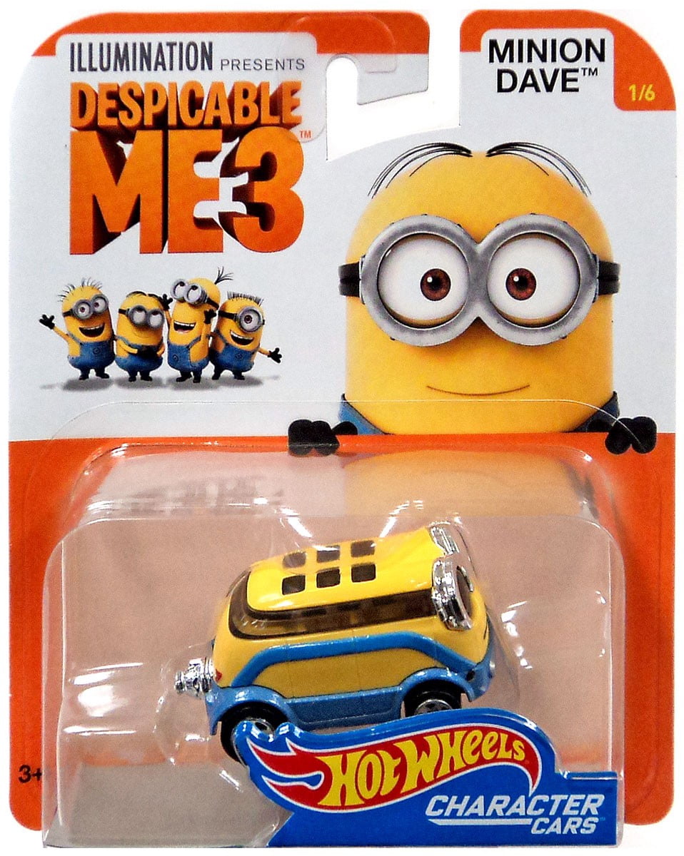 Hot Wheels Character Cars Minion Dave Diecast Vehicle