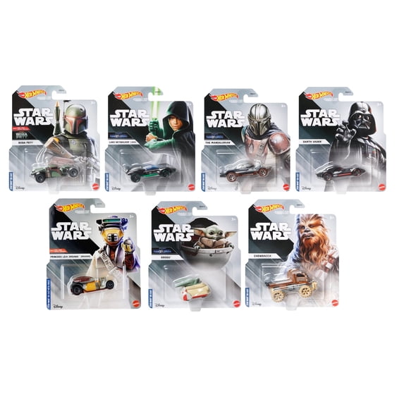 Hot Wheels Character Cars Star Wars Set - Set of 7 Die-cast Vehicles