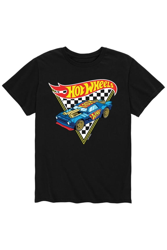 - Checkered Triangle Flag - Men's Short Sleeve Graphic T-Shirt