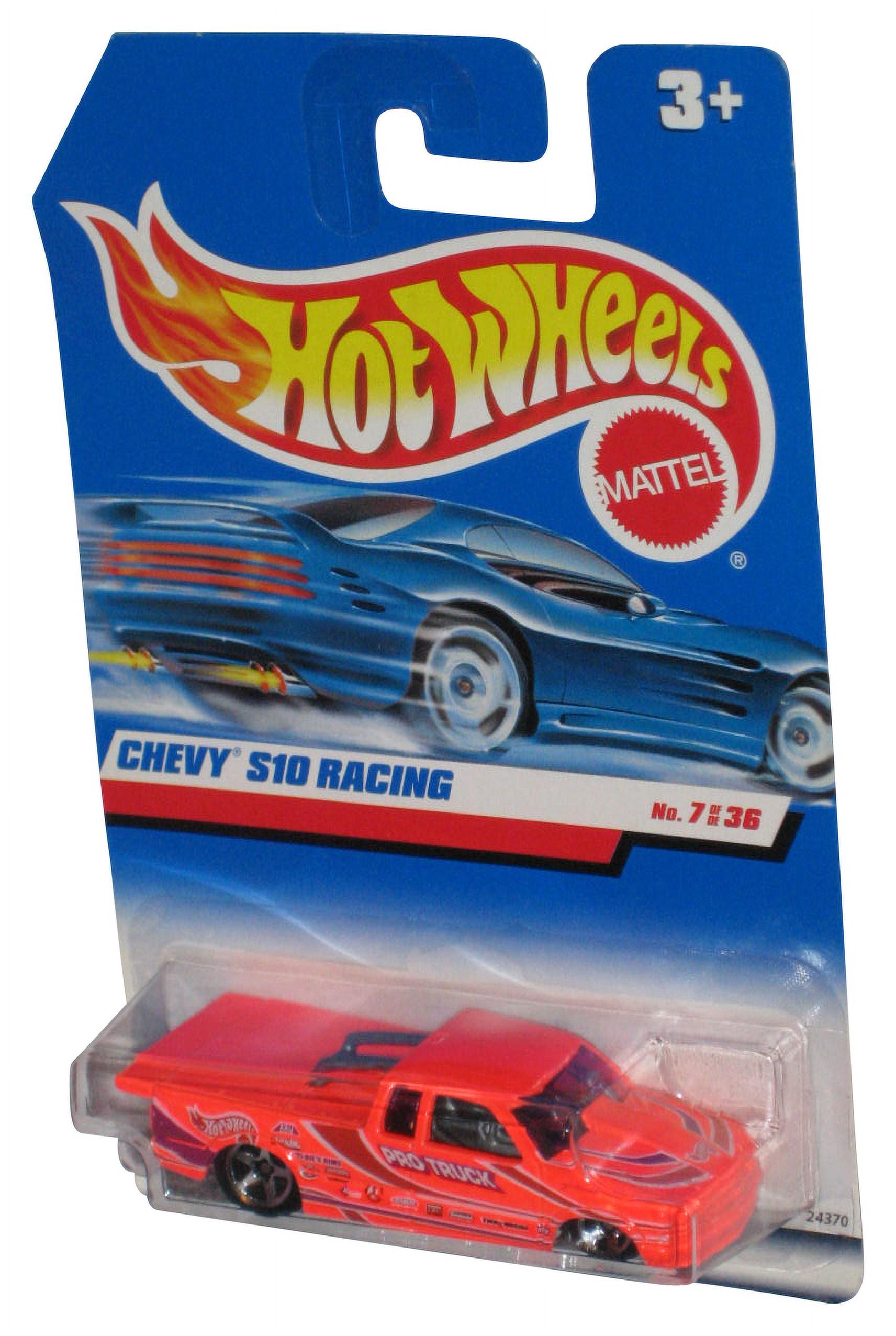 Hot Wheels Chevy S10 Racing 7 36 2000 Mattel Hot Orange Pro Truck Toy 67