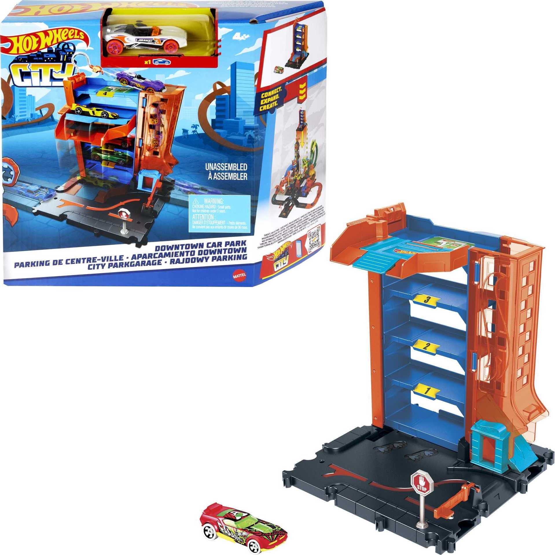 Hot Wheels City Parking Garage Playset with Toy Car - Playpolis
