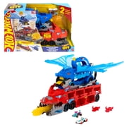 Hot Wheels City Hot Wheels Ultimate Dual Dragon Transporter & 2 164 Scale Toy Cars