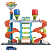 Hot Wheels City Mega Car Wash Playset with 1 Toy Color Shifters Car in 164 Scale, 7.01 in