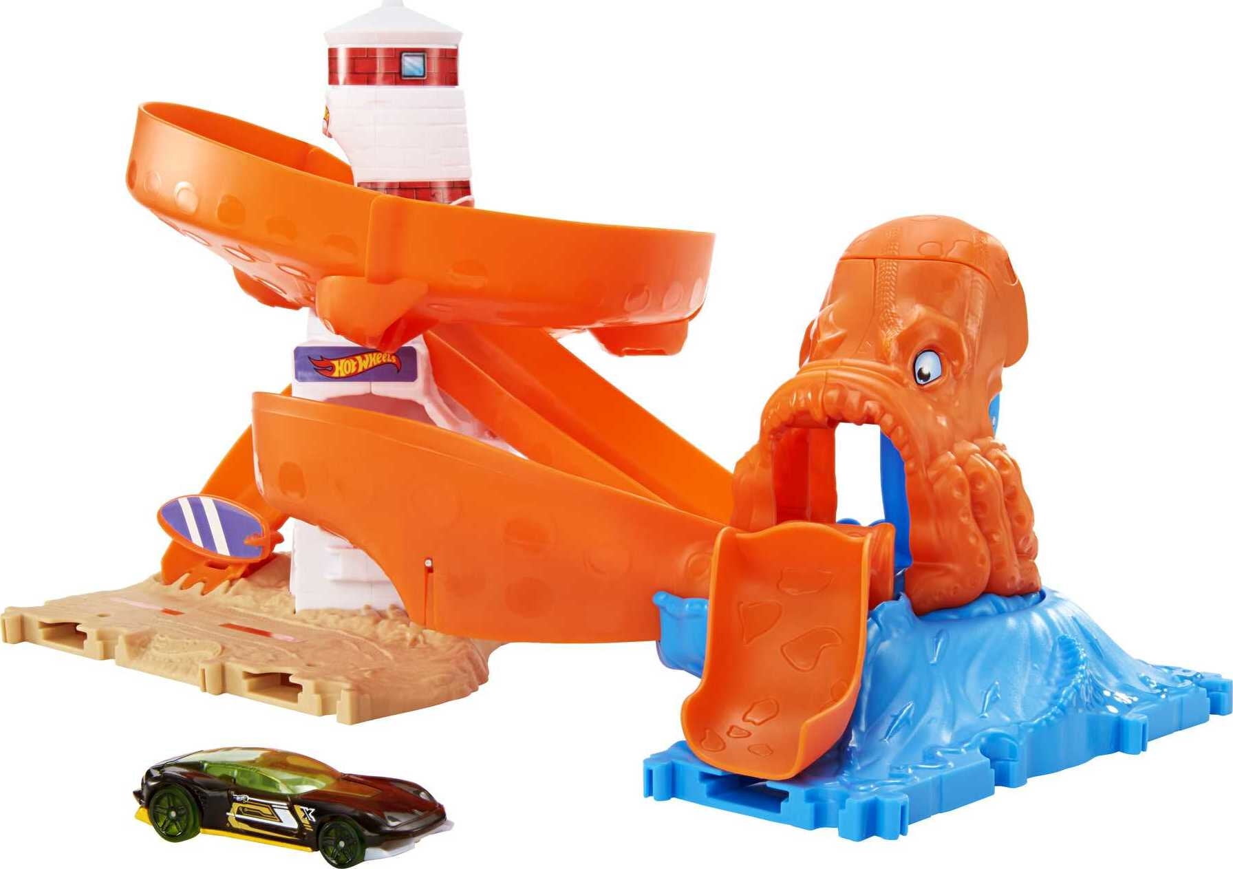 Hot Wheels City Octopus Invasion Attack Vehicle Playset