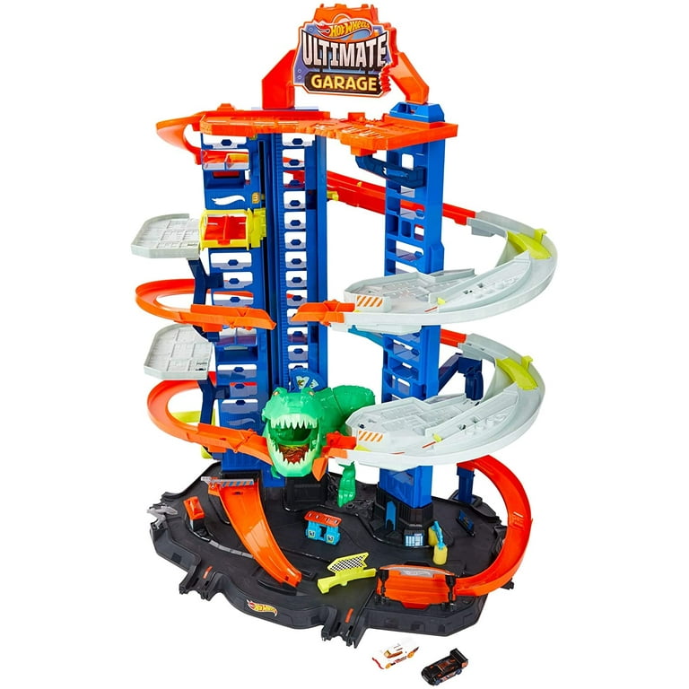Hot Wheels City Ultimate Garage Playset with 2 Toy Cars Robo