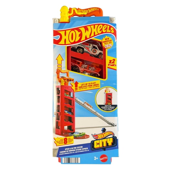 Hot Wheels City Speed & Go Fire Station Playset