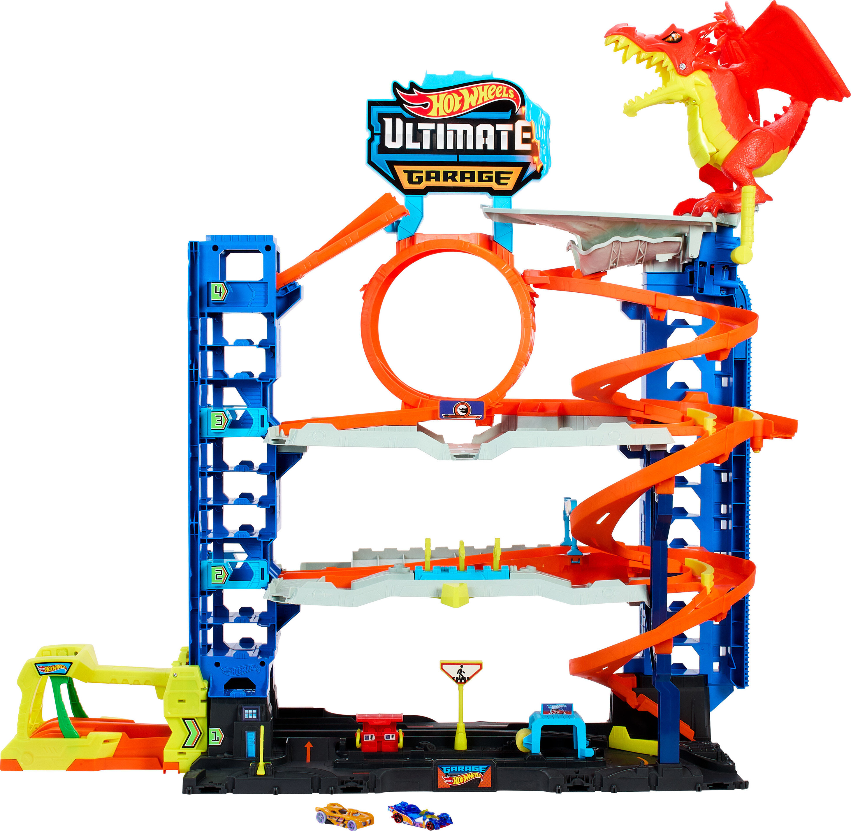 Hot Wheels City Ultimate Garage Playset with 2 Die-Cast Cars, Toy Storage for 50+ Cars for Kids Age 4-8 - image 1 of 7