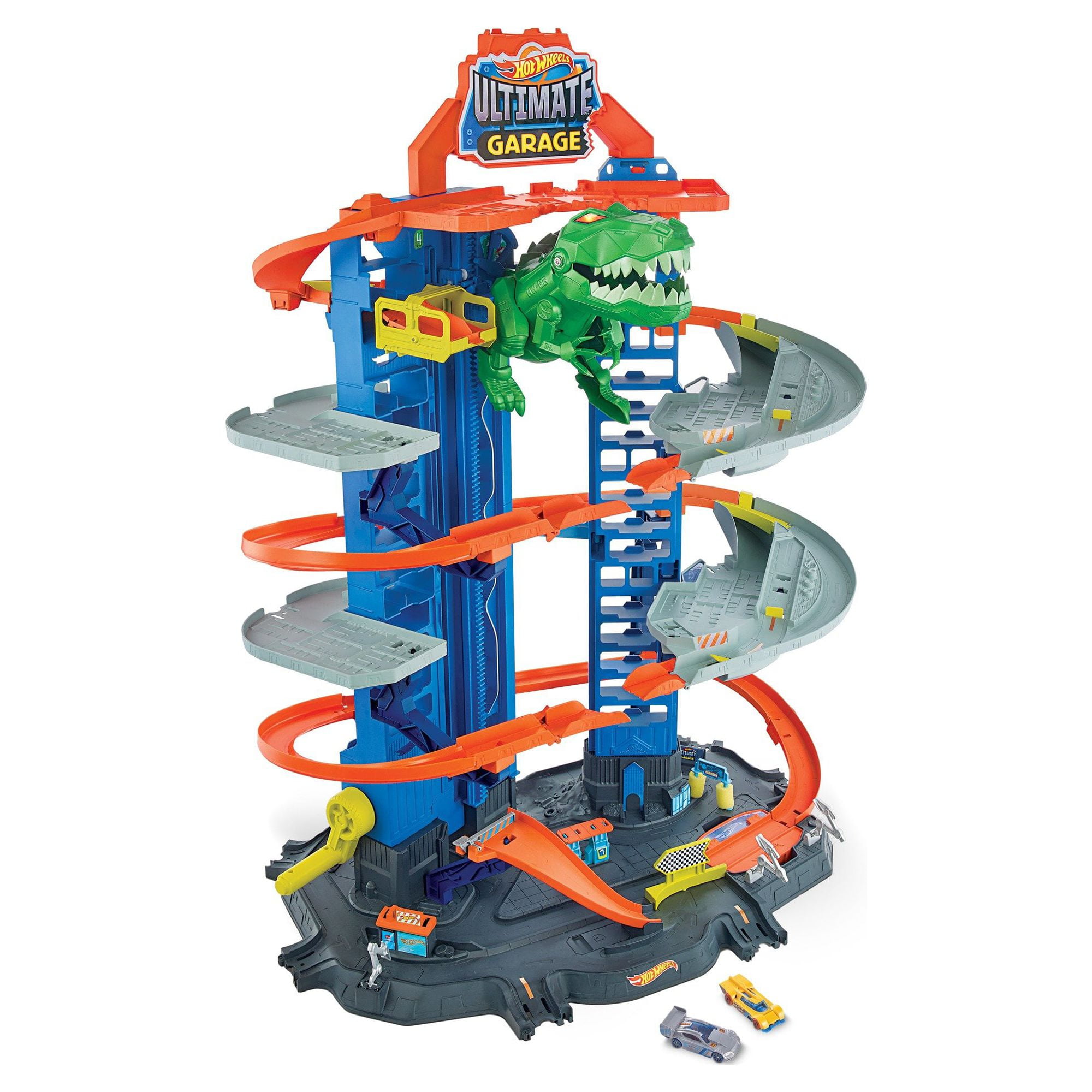 Hot Wheels City Ultimate Garage Playset with 2 Toy Cars & Robo