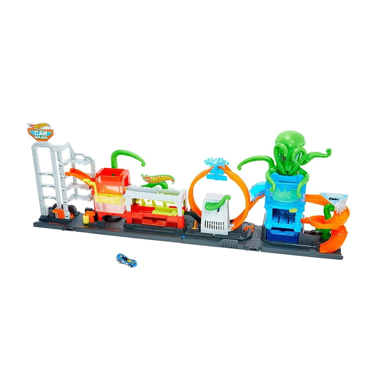 Hot Wheels Ultimate Octo Car Wash Playset, No-Spill Tanks, 1 Color