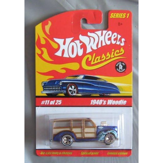 Hot Wheels Classics Series 1 1940's Woodie BLUE 11/25 11 164 Scale