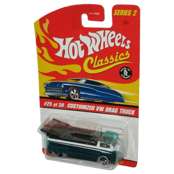 Hot Wheels Classics Series 2 (2005) Customized VW Drag Truck Teal Toy #25/30