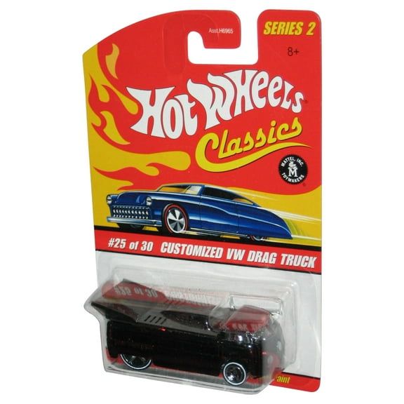 Hot Wheels Classics Series 2 (2005) Red Customized VW Drag Truck Toy #25/30