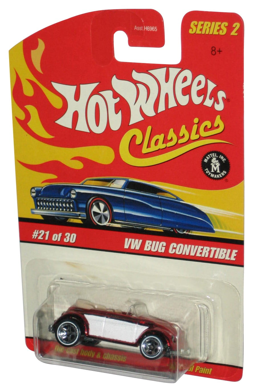 Hot Wheels Classics Series 2 (2005) Red VW Bug Convertible Toy Car