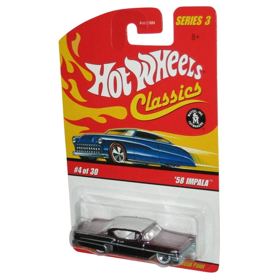Hot Wheels Classics Series 3 (2006) Purple '58 Impala Toy Car #4/30