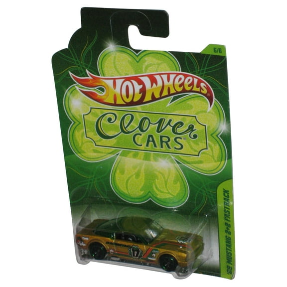 Hot Wheels Clover Cars (2011) Gold & Green '65 Mustang 2+2 Fastback Car 6/6