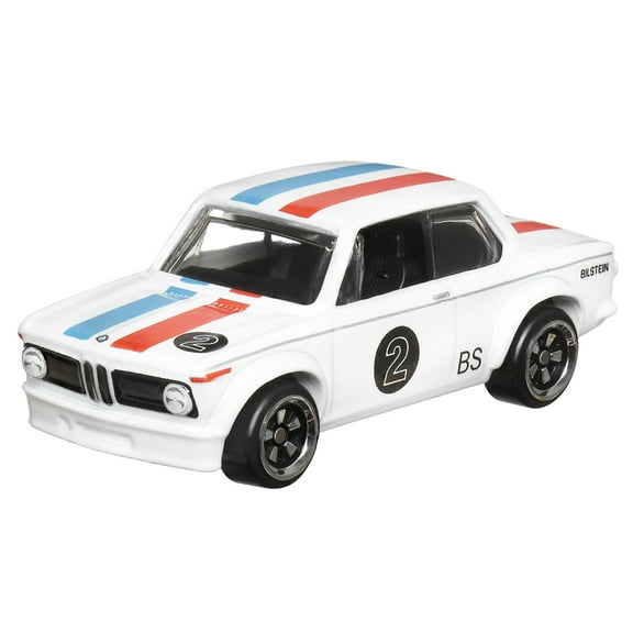 Hot-Wheels Collectible Die-Cast Vintage Racing Club Vehicle - White with Red and Blue Stripes Sports Car - Inspired by BMW 2002 - HRT81 - 3/6