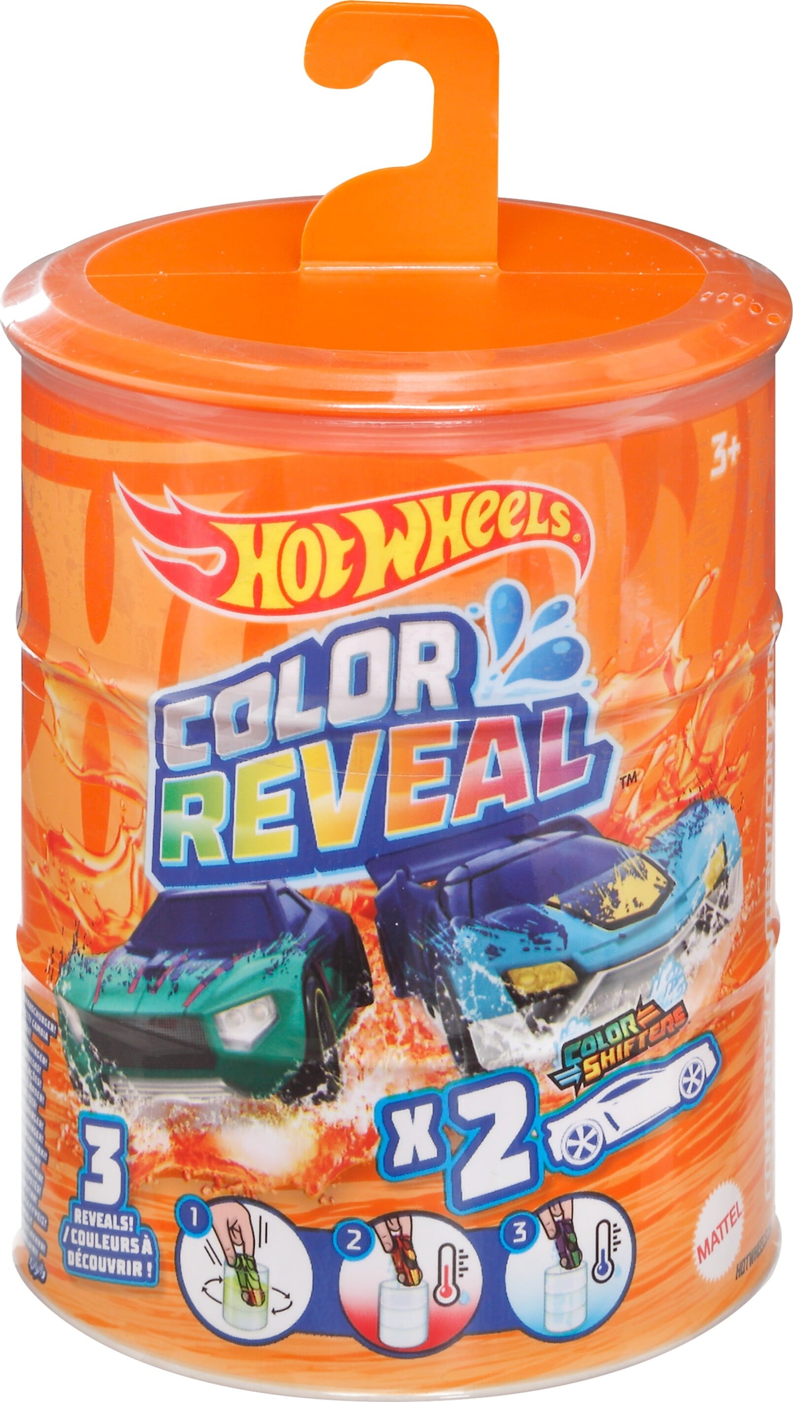 Hot Wheels Color Reveal Pack of 2 Cars, Gift for Kids 3 Years & Up
