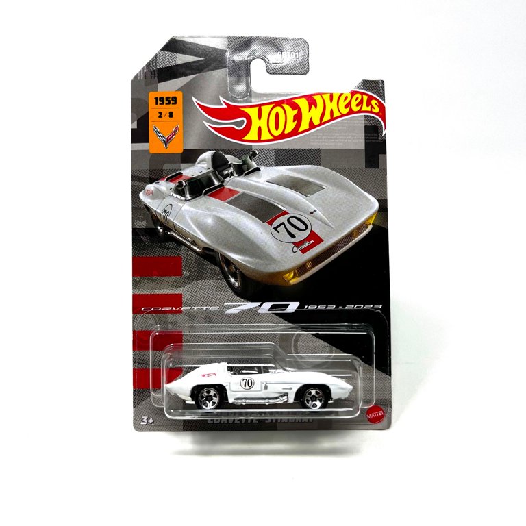 Hot Wheels Convertible Corvette Stingray 2/8 White - Walmart.com