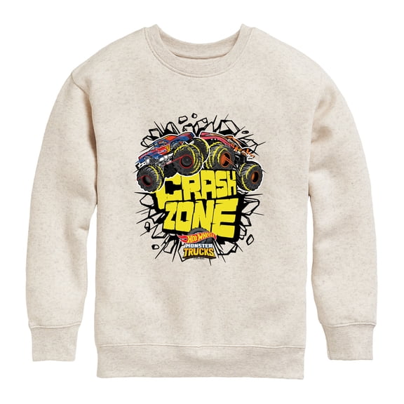 Hot Wheels - Crash Zone - Youth Boys Crew Fleece Sweatshirt