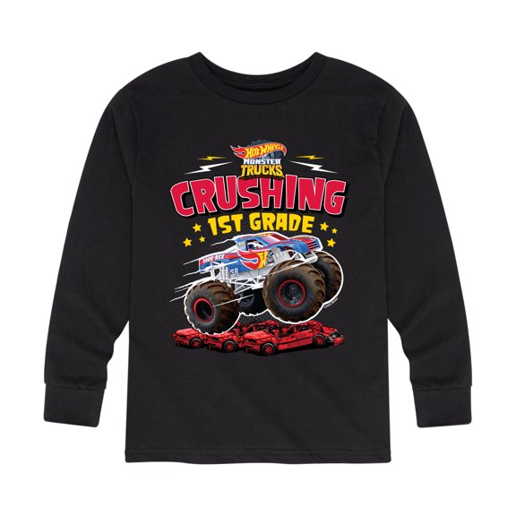 Hot Wheels - Crushing 1st Grade - Youth Long Sleeve Graphic T-Shirt