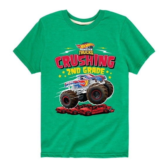 Hot Wheels - Crushing 2nd Grade - Youth Short Sleeve Graphic T-Shirt