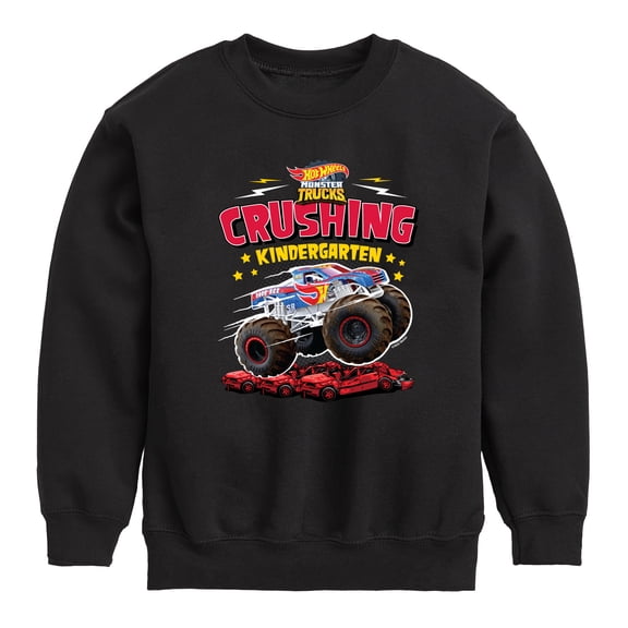 Hot Wheels - Crushing Kindergarten Graphic Long Sleeve Fleece Sweatshirt
