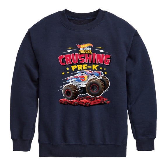 Hot Wheels - Crushing Pre K - Youth Crewneck Fleece Sweatshirt