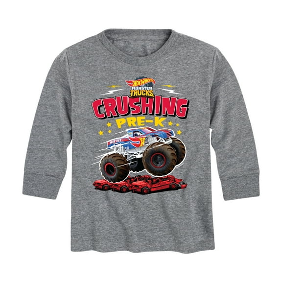 Hot Wheels - Crushing Pre K - Youth Long Sleeve Graphic T-Shirt