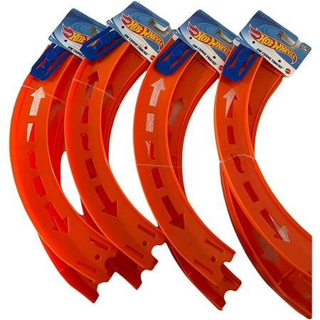 Hot Wheels Curve Tracks - 8 Curved Pieces and Four Connectors - 12" Long
