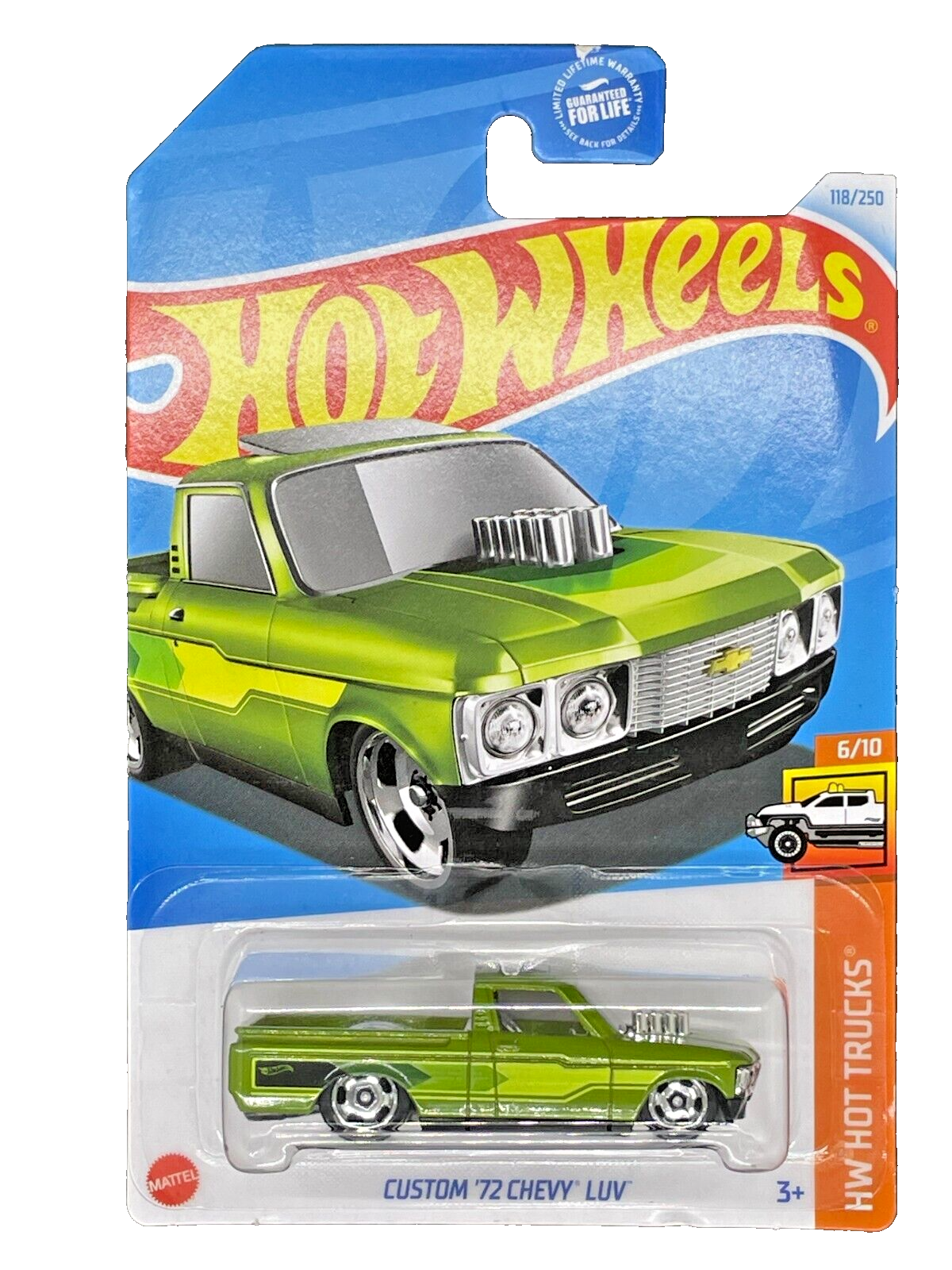 CUSTOM Wheels Hot ミニカー '72 it on color orange the love I wheels hot from luv Chevy 72 Custom LUV CHEVY ミニカー
