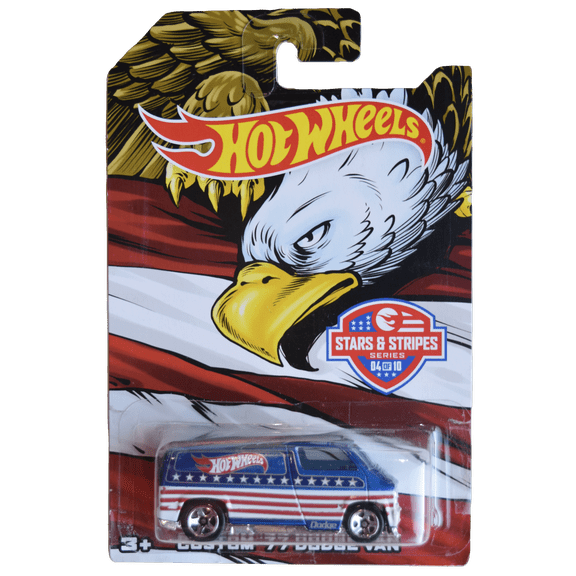 Hot Wheels Custom '77 Dodge Van Stars & Stripes 4/10