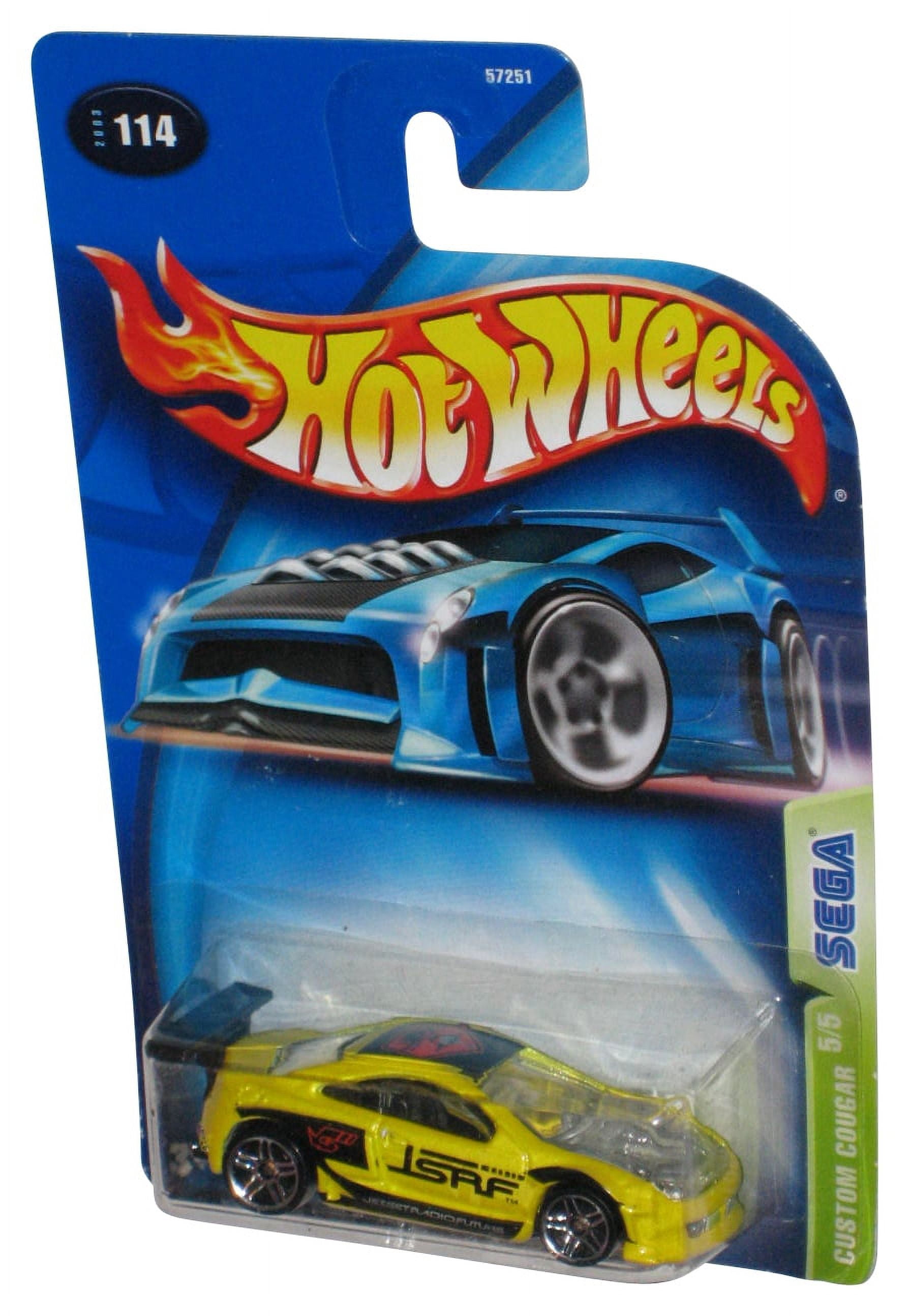 Hot Wheels Custom Cougar 5/5 Sega (2003) Yellow Toy Car #114
