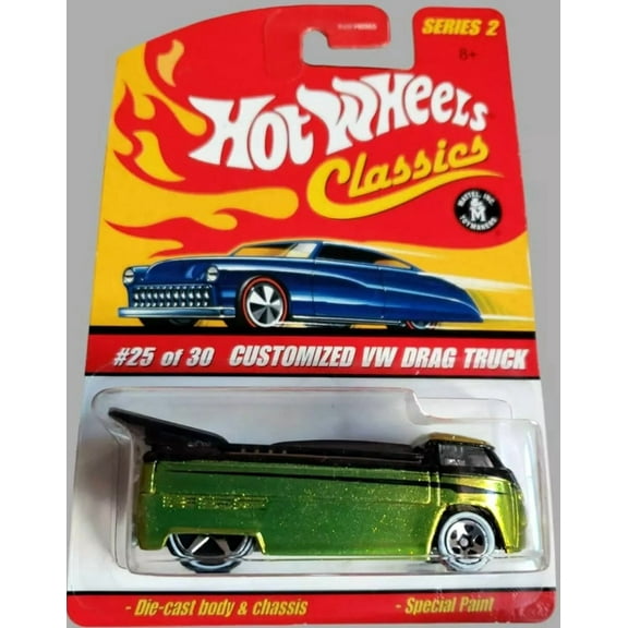 Hot Wheels Customized VW Drag Truck Classics Series 2 Lime Black Collectible 1:64 Scale