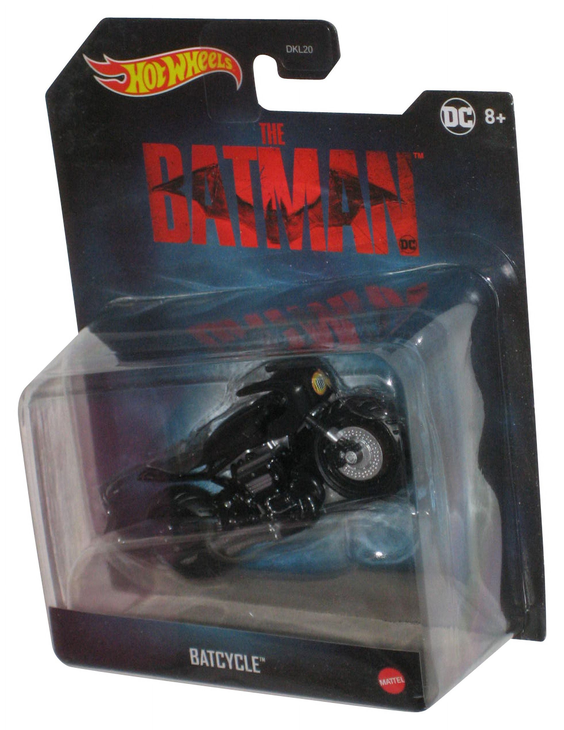 Hot Wheels DC Comics Batman (2021) Black Batcycle Toy Motorcycle