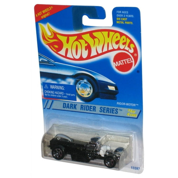 Hot Wheels Dark Rider Rigor-Motor (1994) Mattel Black Toy Car #4