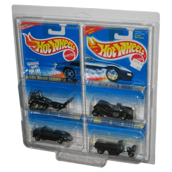 Hot Wheels Dark Rider Series Lot 1-4 w/ Plastic Protector - (Big Chill, Twin Mill II, Silhouette II & Rigor-Motor)