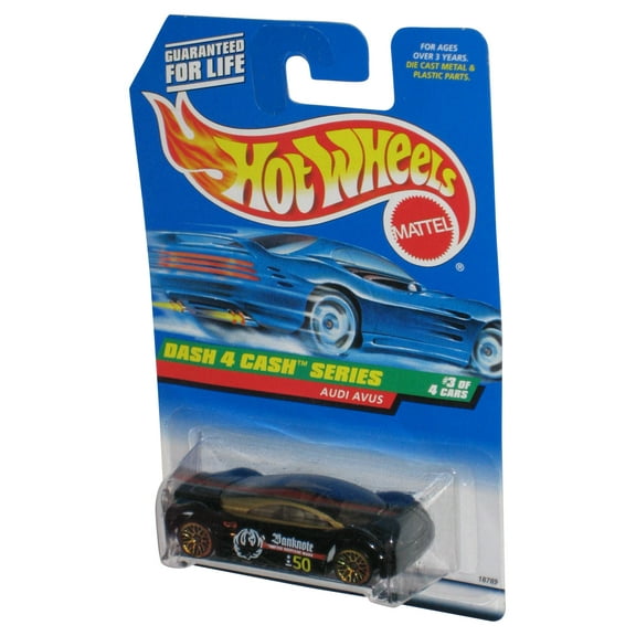 Hot Wheels Dash 4 Cash Series 3/4 (1997) Black Audi Avus Toy Car #723