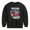 thumbnail image 1 of Hot Wheels - Dashing Through The Snow - Toddler & Youth Crewneck Fleece Sweatshirt, 1 of 5