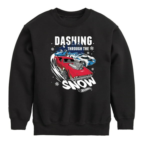 Hot Wheels - Dashing Through The Snow - Toddler & Youth Crewneck Fleece Sweatshirt