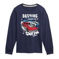 thumbnail image 1 of Hot Wheels - Dashing Through The Snow - Toddler & Youth Long Sleeve Graphic T-Shirt, 1 of 5