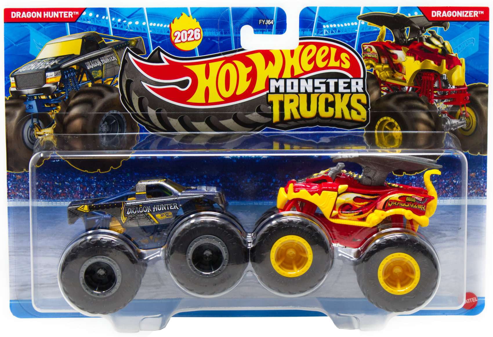 Hot Wheels Demolition Doubles Dragon Hunter & Dragonizer Diecast Car 2-Pack