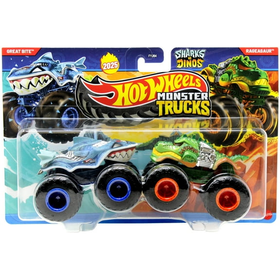 Hot Wheels Demolition Doubles Great Bite & Rageasaur Diecast Car 2-Pack