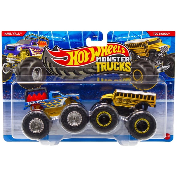 Hot Wheels Demolition Doubles Haul Y'All & Too S'Cool Diecast Car 2-Pack