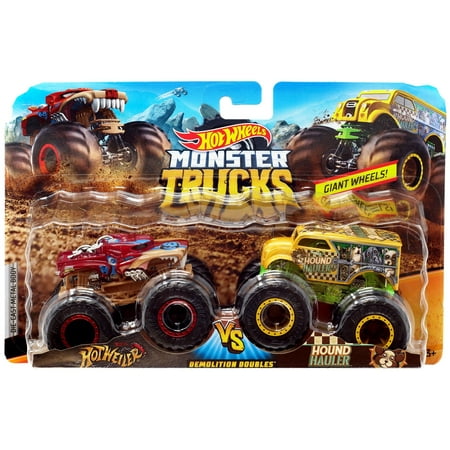 Hot Wheels Demolition Doubles Hotweiler & Hound Hauler Die-Cast Car 2-Pack [Version 2]