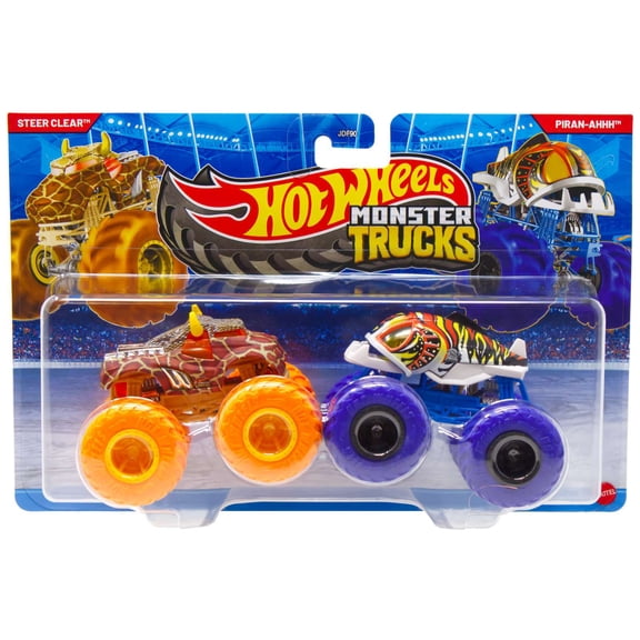 Hot Wheels Demolition Doubles Steer Clear & Pirah-Ahhh Diecast Car 2-Pack